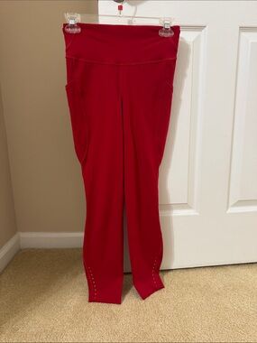 lululemon athletica Red High-Rise Pocket Leggings